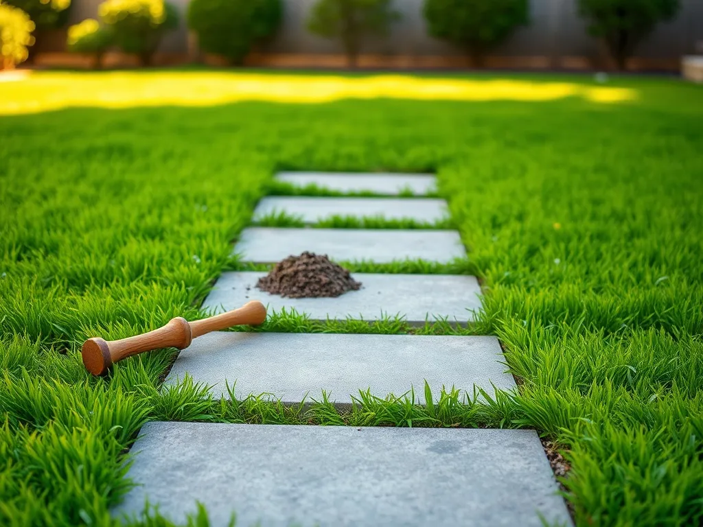 Jak ułożyć płyty chodnikowe na trawie?