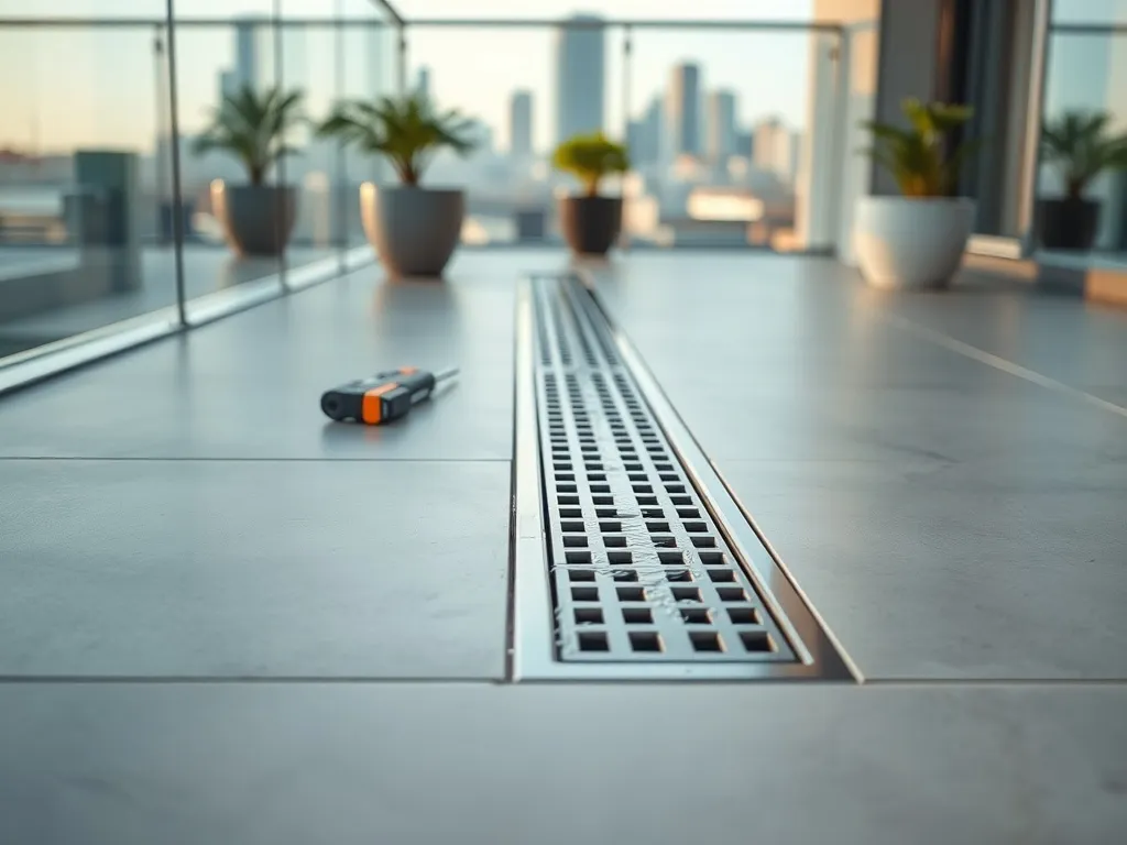 Odpływ liniowy na balkonie – montaż, zalety i konserwacja