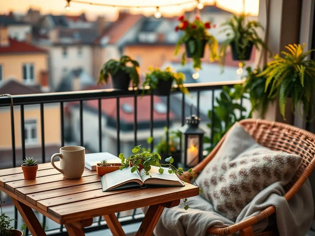 Przytulny balkon w bloku – pomysły na aranżację i rośliny