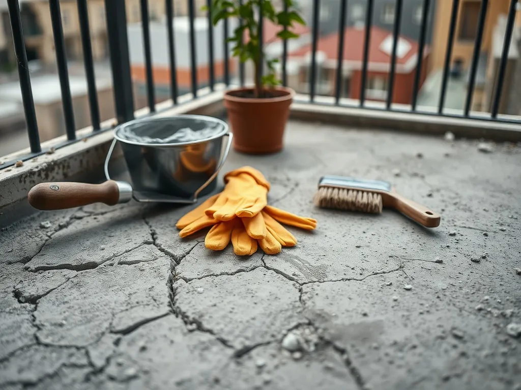 Krusząca się wylewka na balkonie - przyczyny i naprawa