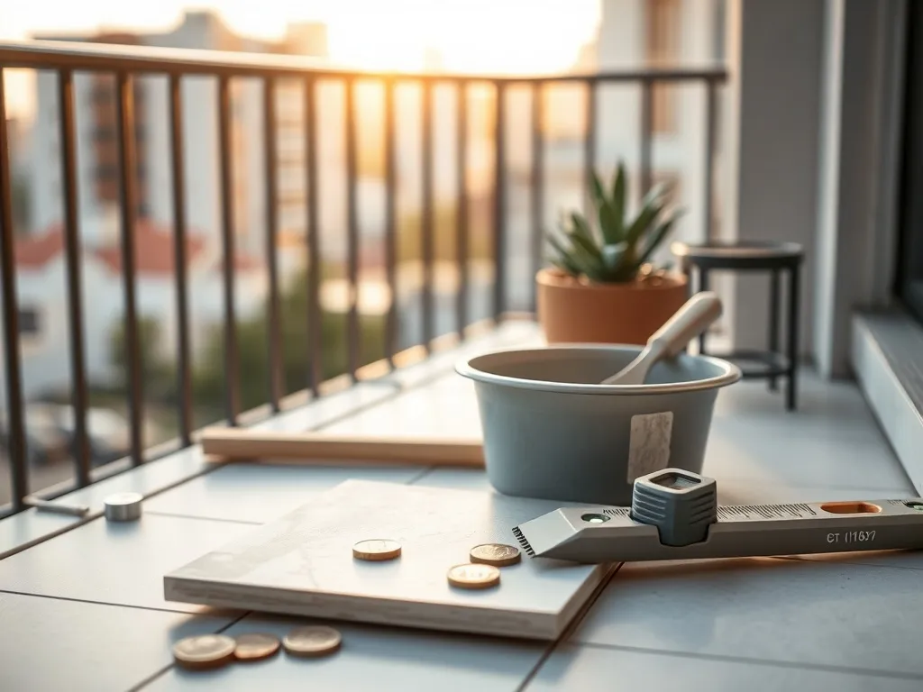 Układanie płytek na balkonie cena: ile kosztuje montaż?